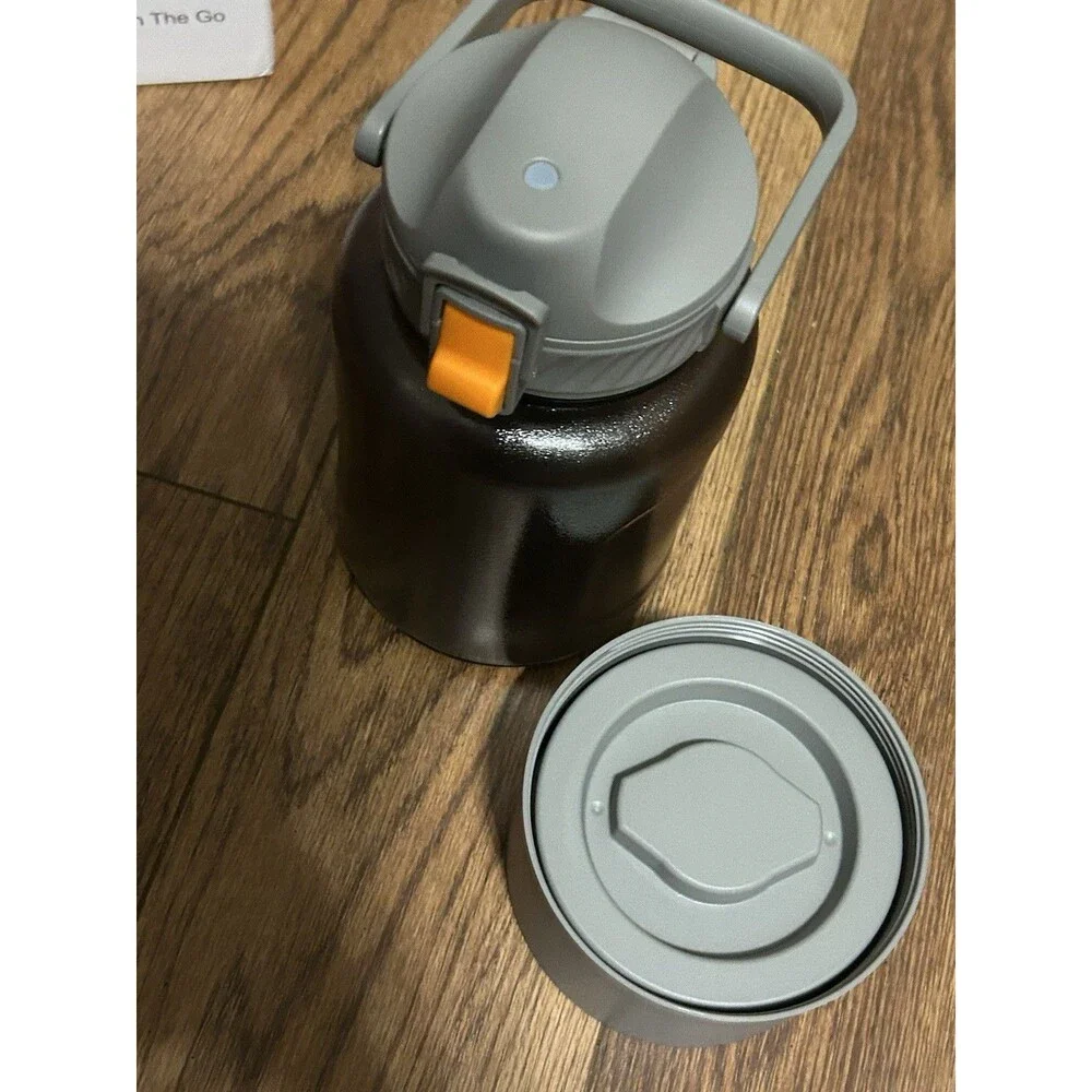 53oz Large Dog Water Bottle W/ Water And Food Bowl Portable Feeding Brand New